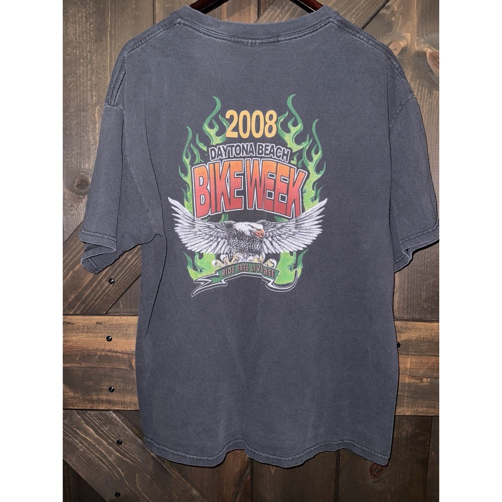 Daytona‎ Bike Week 2008 T-shirt Size XL Men's Unisex Cotton Delta Pro Weight